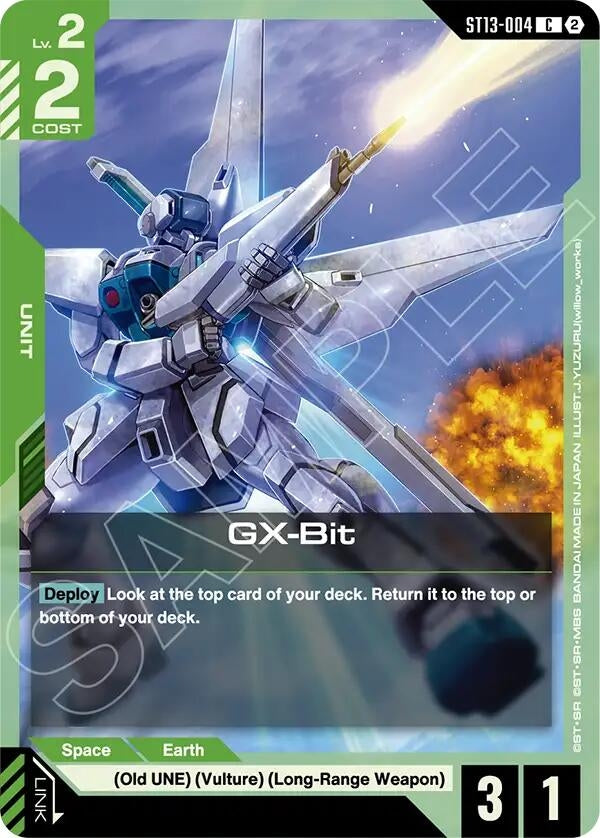 Image for GX-Bit [Starter Deck 13: Silent Barrage] (ST13) - Gundam Card Game