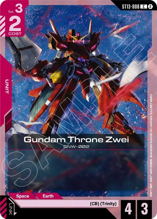 Image for Gundam Throne Zwei [Starter Deck 13: Silent Barrage] (ST13) - Gundam Card Game