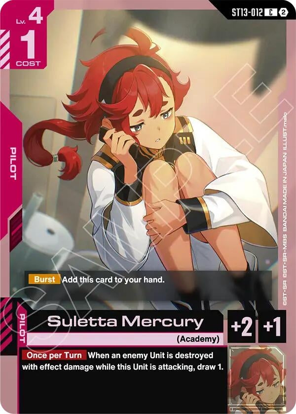 Image for Suletta Mercury [Starter Deck 13: Silent Barrage] (ST13) - Gundam Card Game