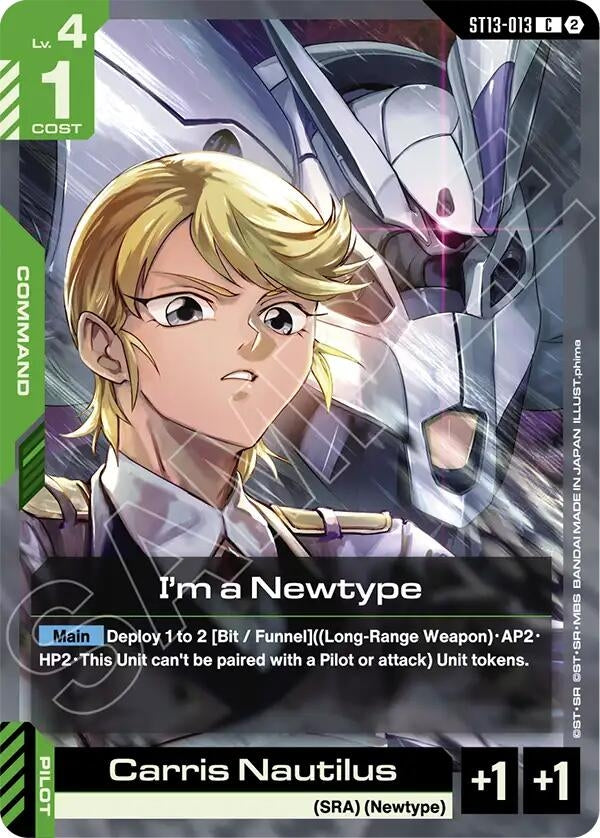 Image for I'm a Newtype [Starter Deck 13: Silent Barrage] (ST13) - Gundam Card Game