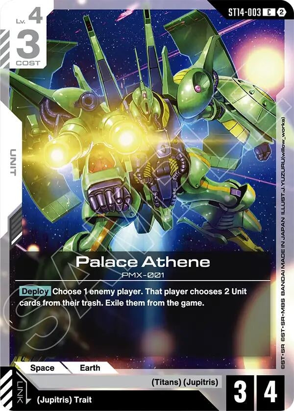 Image for Palace Athene [Starter Deck 14: Heavy Dominion] (ST14) - Gundam Card Game