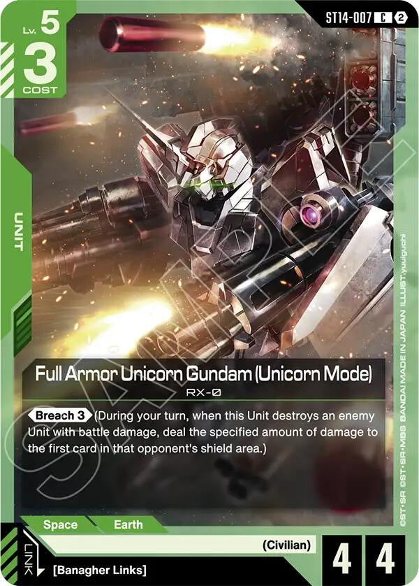 Image for Full Armor Unicorn Gundam (Unicorn Mode) [Starter Deck 14: Heavy Dominion] (ST14) - Gundam Card Game
