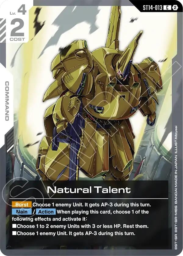 Image for Natural Talent [Starter Deck 14: Heavy Dominion] (ST14) - Gundam Card Game