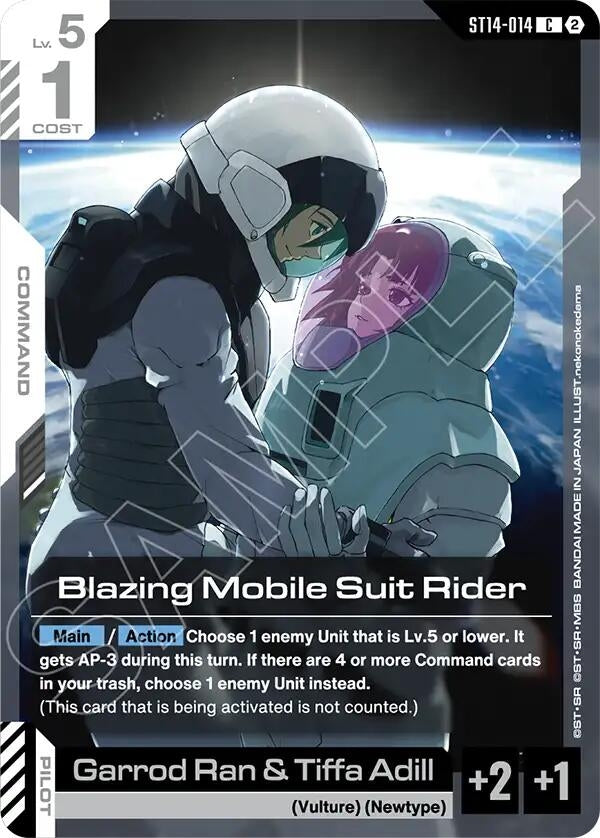 Image for Blazing Mobile Suit Rider [Starter Deck 14: Heavy Dominion] (ST14) - Gundam Card Game