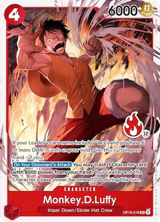 Image for Monkey.D.Luffy (OP16-015) (Ace Deck) [Set Sail Deck Set] (SD01) - One Piece Card Game