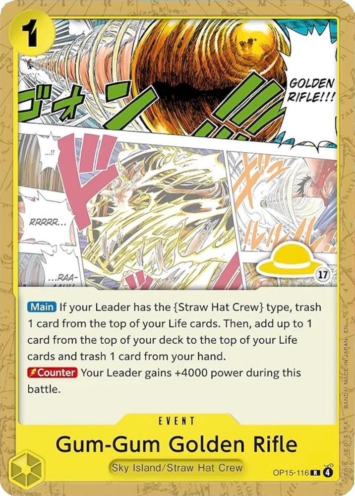 Image for Gum-Gum Golden Rifle (Luffy Deck) [Set Sail Deck Set] (SD01) - One Piece Card Game