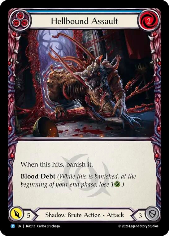 Image for Hellbound Assault (Blue) [Usurp the Shadow Throne] (IAR) - Flesh and Blood TCG