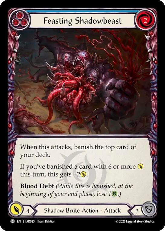 Image for Feasting Shadowbeast (Blue) [Usurp the Shadow Throne] (IAR) - Flesh and Blood TCG