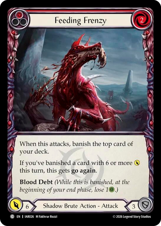 Image for Feeding Frenzy (Red) [Usurp the Shadow Throne] (IAR) - Flesh and Blood TCG