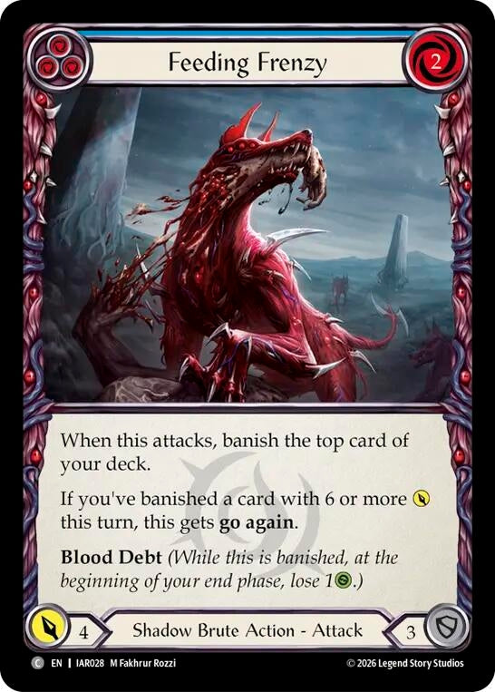Image for Feeding Frenzy (Blue) [Usurp the Shadow Throne] (IAR) - Flesh and Blood TCG
