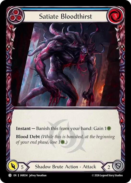 Image for Satiate Bloodthirst (Blue) [Usurp the Shadow Throne] (IAR) - Flesh and Blood TCG