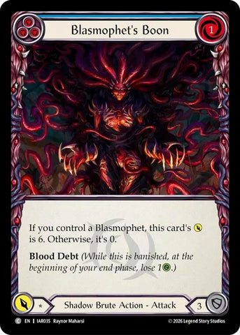 Image for Blasmophet's Boon [Usurp the Shadow Throne] (IAR) - Flesh and Blood TCG