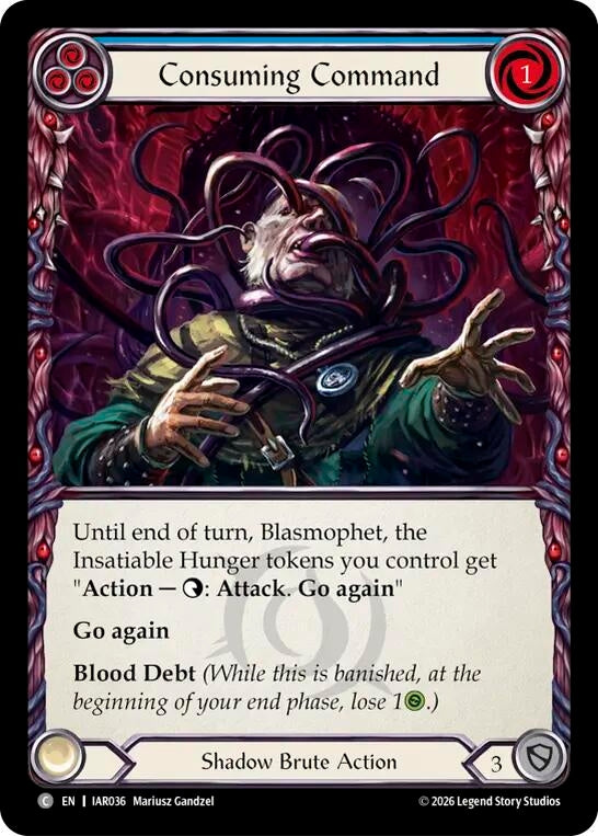 Image for Consuming Command [Usurp the Shadow Throne] (IAR) - Flesh and Blood TCG