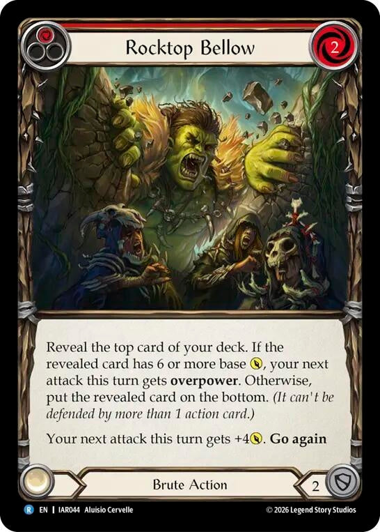 Image for Rocktop Bellow (Red) [Usurp the Shadow Throne] (IAR) - Flesh and Blood TCG