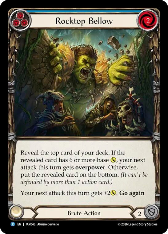Image for Rocktop Bellow (Blue) [Usurp the Shadow Throne] (IAR) - Flesh and Blood TCG