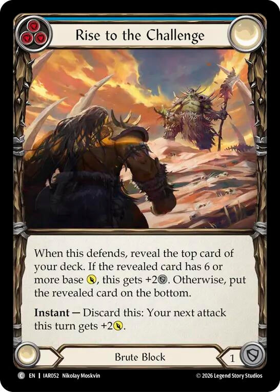 Image for Rise to the Challenge (Blue) [Usurp the Shadow Throne] (IAR) - Flesh and Blood TCG