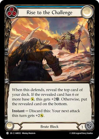 Image for Rise to the Challenge (Blue) [Usurp the Shadow Throne] (IAR) - Flesh and Blood TCG