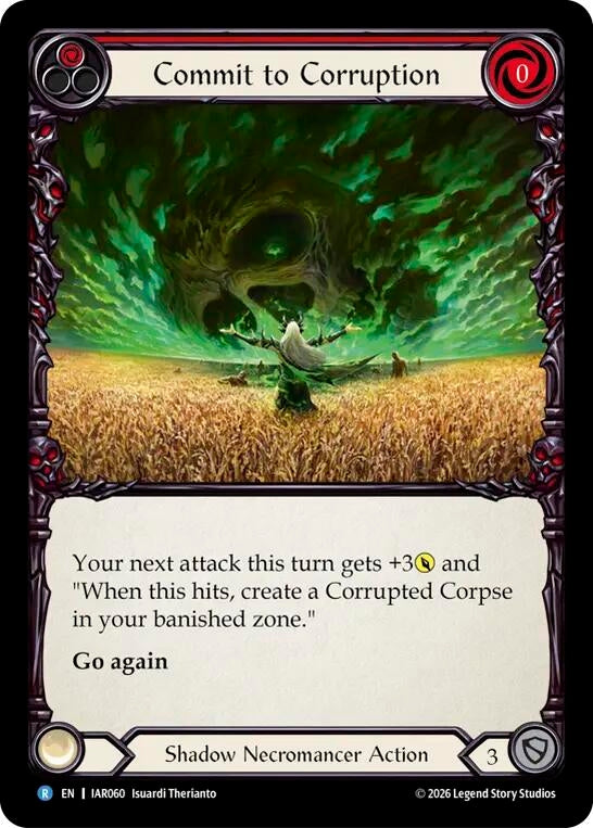 Image for Commit to Corruption (Red) [Usurp the Shadow Throne] (IAR) - Flesh and Blood TCG