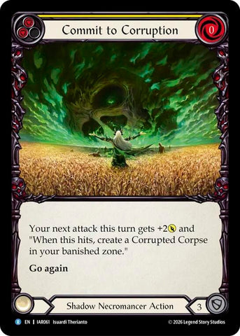 Image for Commit to Corruption (Yellow) [Usurp the Shadow Throne] (IAR) - Flesh and Blood TCG