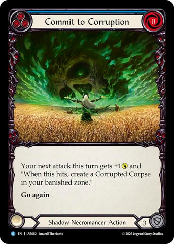 Image for Commit to Corruption (Blue) [Usurp the Shadow Throne] (IAR) - Flesh and Blood TCG