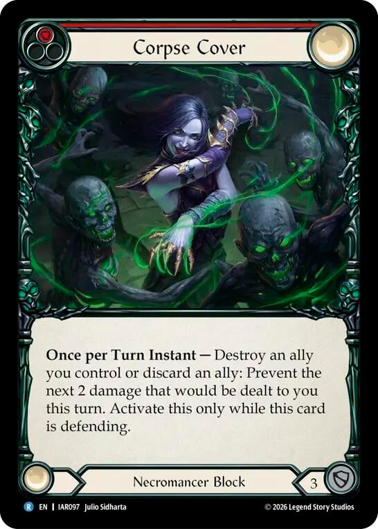 Image for Corpse Cover (Red) [Usurp the Shadow Throne] (IAR) - Flesh and Blood TCG