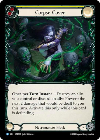 Image for Corpse Cover (Yellow) [Usurp the Shadow Throne] (IAR) - Flesh and Blood TCG