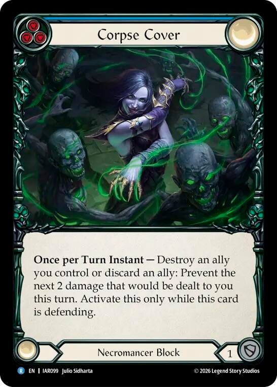 Image for Corpse Cover (Blue) [Usurp the Shadow Throne] (IAR) - Flesh and Blood TCG