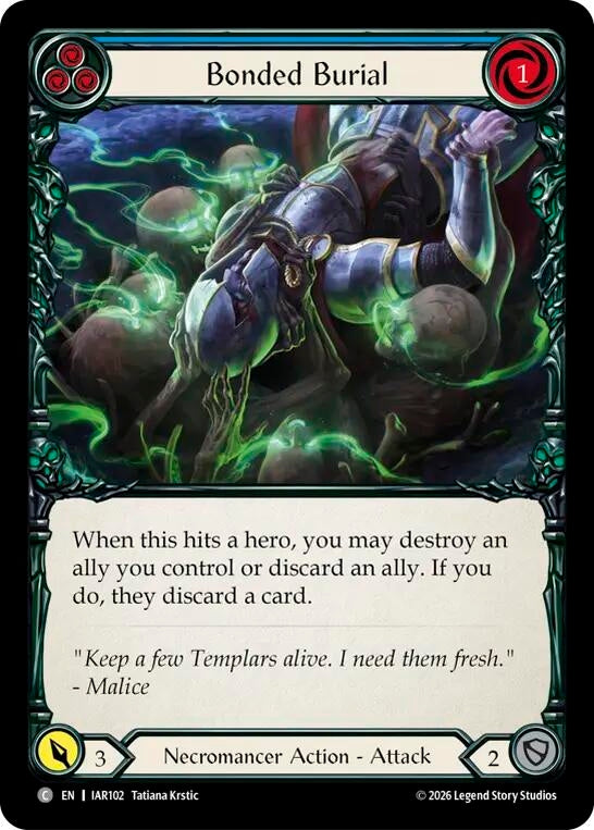 Image for Bonded Burial (Blue) [Usurp the Shadow Throne] (IAR) - Flesh and Blood TCG