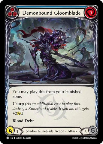 Image for Demonbound Gloomblade (Blue) [Usurp the Shadow Throne] (IAR) - Flesh and Blood TCG