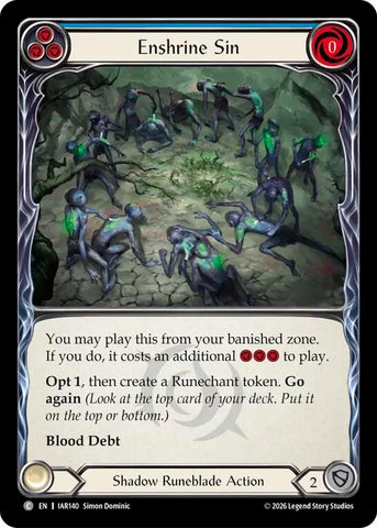 Image for Enshrine Sin (Blue) [Usurp the Shadow Throne] (IAR) - Flesh and Blood TCG