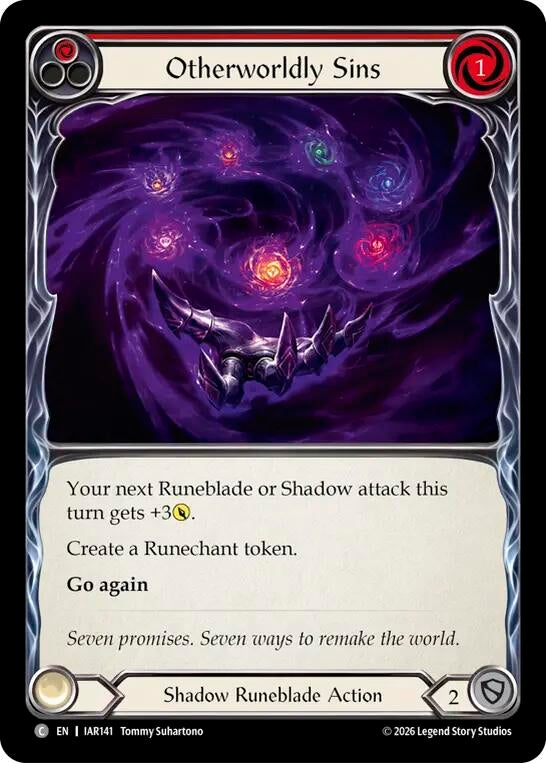 Image for Otherworldly Sins (Red) [Usurp the Shadow Throne] (IAR) - Flesh and Blood TCG