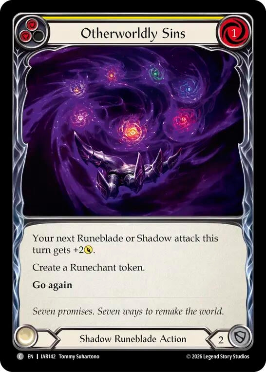 Image for Otherworldly Sins (Yellow) [Usurp the Shadow Throne] (IAR) - Flesh and Blood TCG