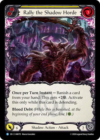 Image for Rally the Shadow Horde (Yellow) [Usurp the Shadow Throne] (IAR) - Flesh and Blood TCG