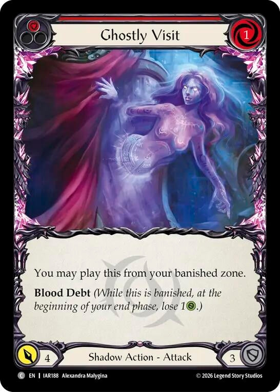 Image for Ghostly Visit (Red) [Usurp the Shadow Throne] (IAR) - Flesh and Blood TCG