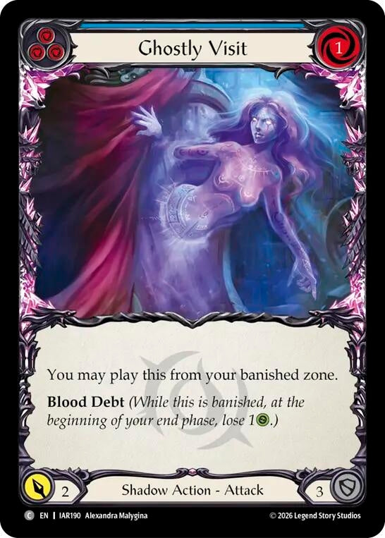Image for Ghostly Visit (Blue) [Usurp the Shadow Throne] (IAR) - Flesh and Blood TCG