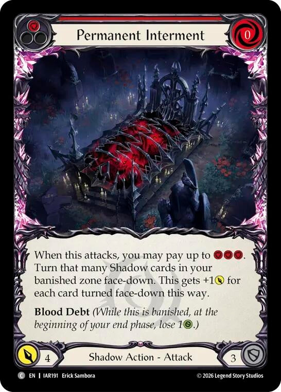 Image for Permanent Interment (Red) [Usurp the Shadow Throne] (IAR) - Flesh and Blood TCG