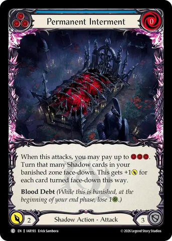 Image for Permanent Interment (Blue) [Usurp the Shadow Throne] (IAR) - Flesh and Blood TCG