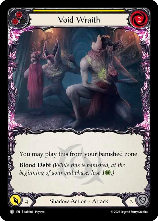 Image for Void Wraith (Yellow) [Usurp the Shadow Throne] (IAR) - Flesh and Blood TCG