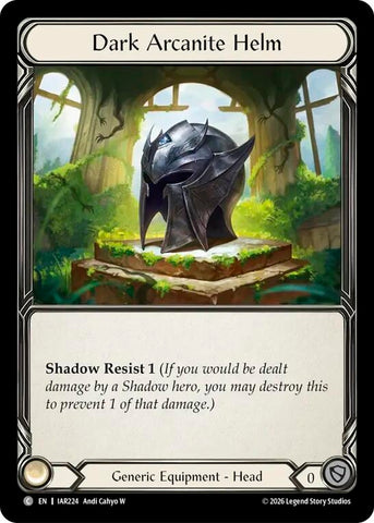 Image for Dark Arcanite Helm [Usurp the Shadow Throne] (IAR) - Flesh and Blood TCG