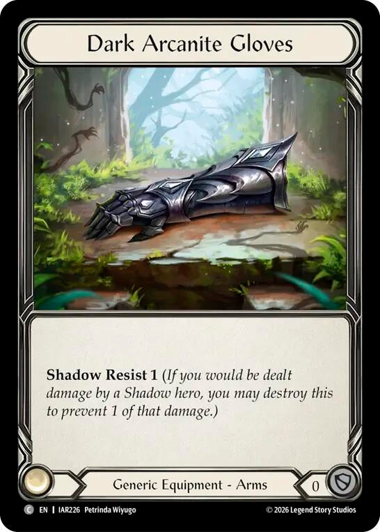 Image for Dark Arcanite Gloves [Usurp the Shadow Throne] (IAR) - Flesh and Blood TCG