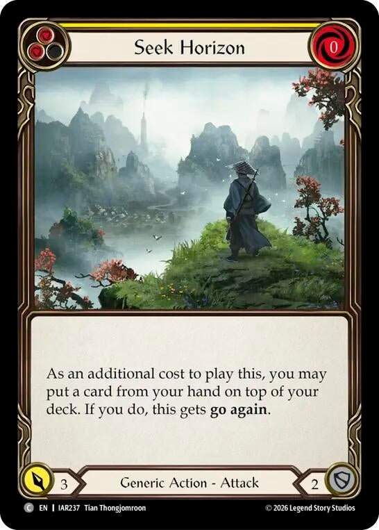 Image for Seek Horizon (Yellow) [Usurp the Shadow Throne] (IAR) - Flesh and Blood TCG