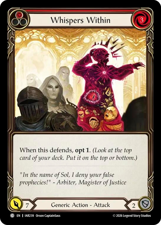 Image for Whispers Within (Red) [Usurp the Shadow Throne] (IAR) - Flesh and Blood TCG