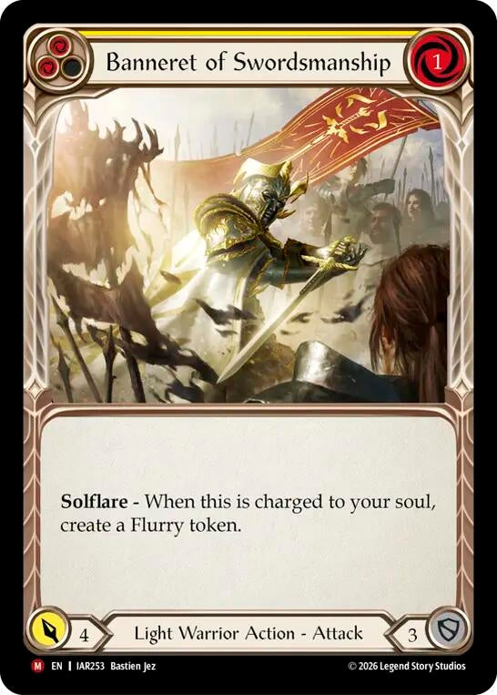 Image for Banneret of Swordsmanship [Usurp the Shadow Throne] (IAR) - Flesh and Blood TCG