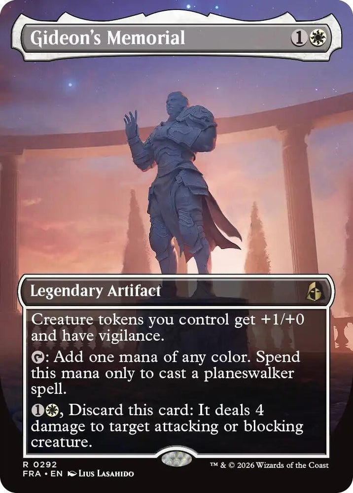 Image for Gideon's Memorial (Borderless) (292) [Reality Fracture] (FRA) - Magic: The Gathering