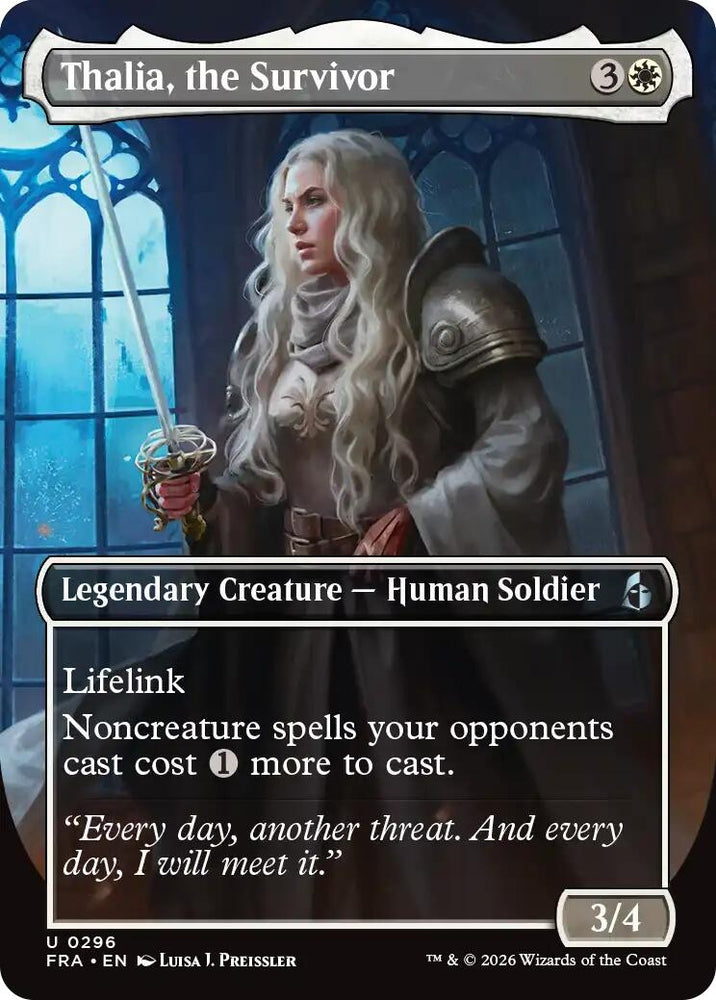 Image for Thalia, the Survivor (Borderless) (296) [Reality Fracture] (FRA) - Magic: The Gathering