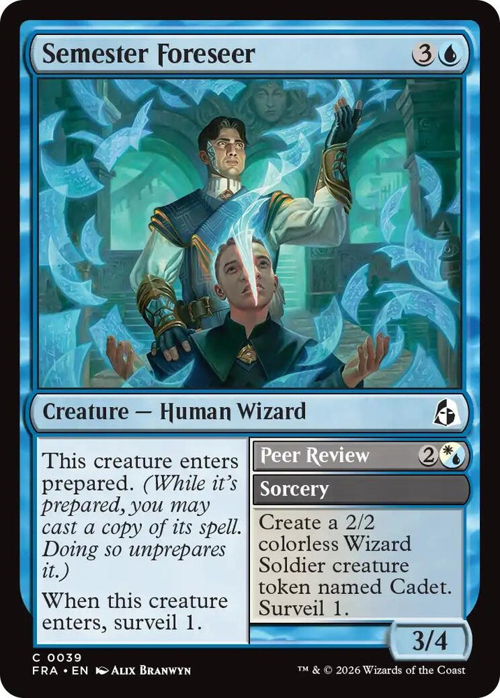 Image for Semester Foreseer (39) [Reality Fracture] (FRA) - Magic: The Gathering