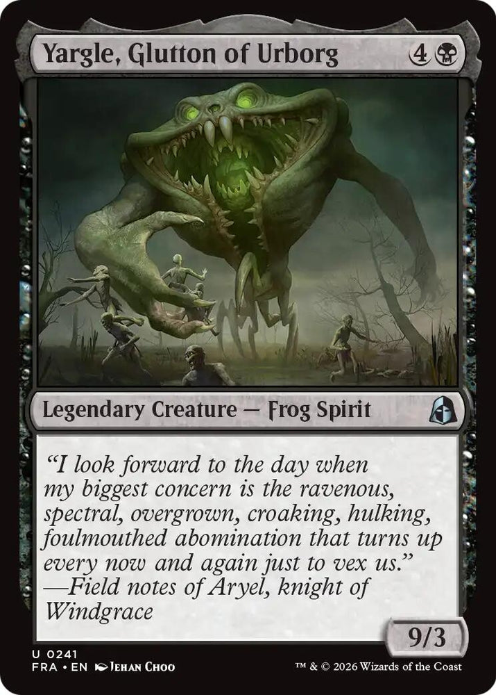 Image for Yargle, Glutton of Urborg (241) [Reality Fracture] (FRA) - Magic: The Gathering
