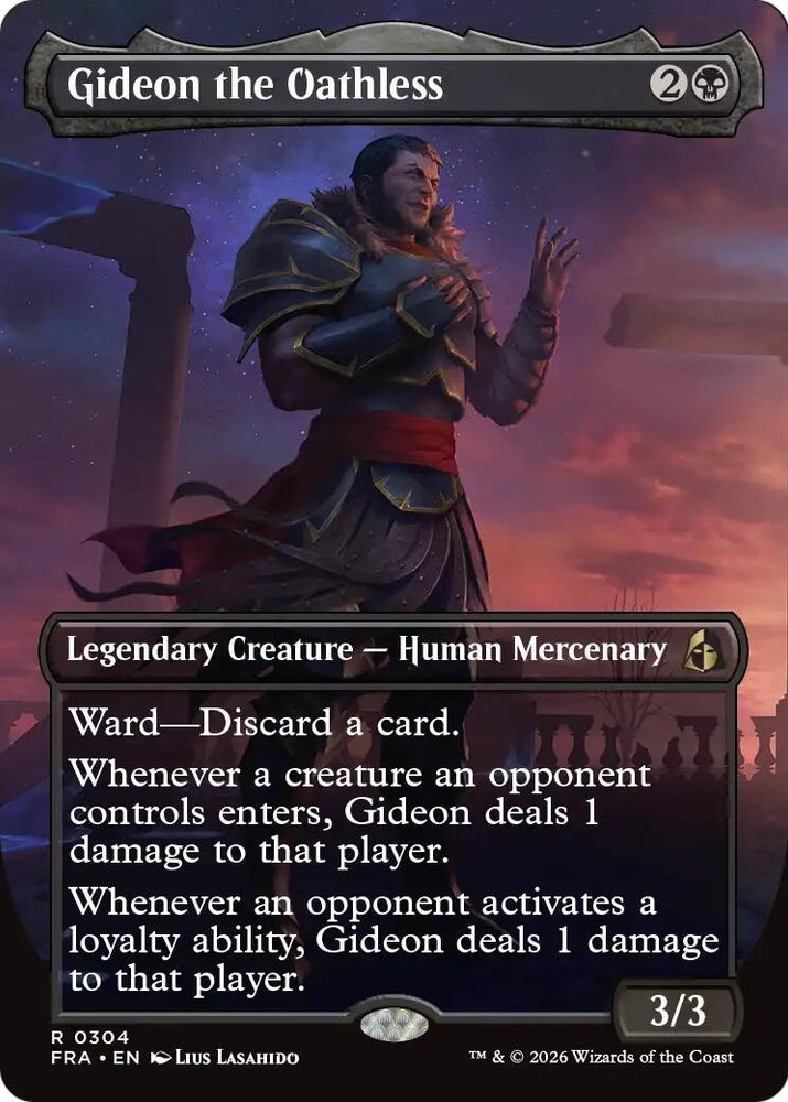 Image for Gideon the Oathless (Borderless) (304) [Reality Fracture] (FRA) - Magic: The Gathering
