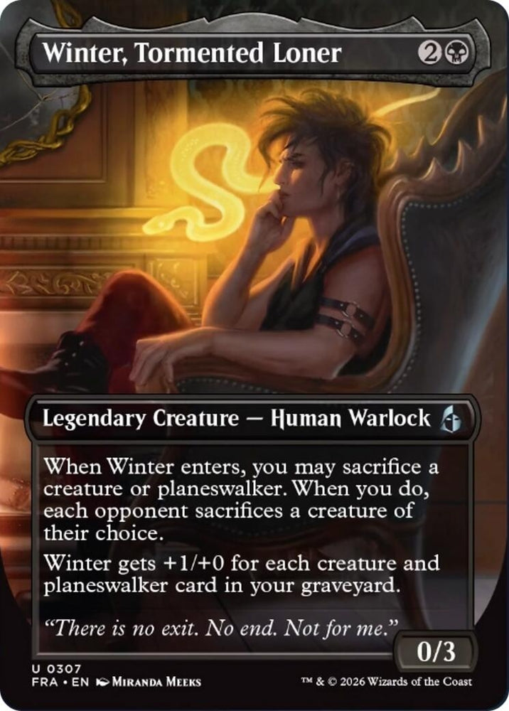 Image for Winter, Tormented Loner (Borderless) (307) [Reality Fracture] (FRA) - Magic: The Gathering