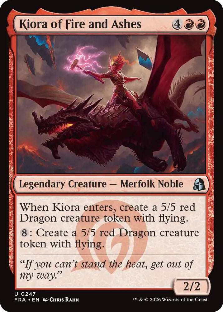Image for Kiora of Fire and Ashes (247) [Reality Fracture] (FRA) - Magic: The Gathering